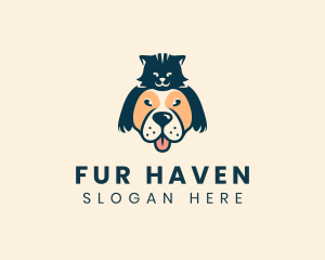 Dog Cat Pet Veterinary logo design