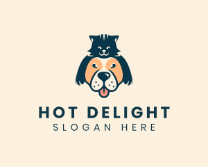 Dog Cat Pet Veterinary logo design