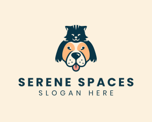 Dog Cat Pet Veterinary logo design