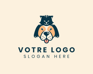 Fur - Dog Cat Pet Veterinary logo design