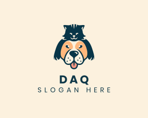 Negative Space - Dog Cat Pet Veterinary logo design