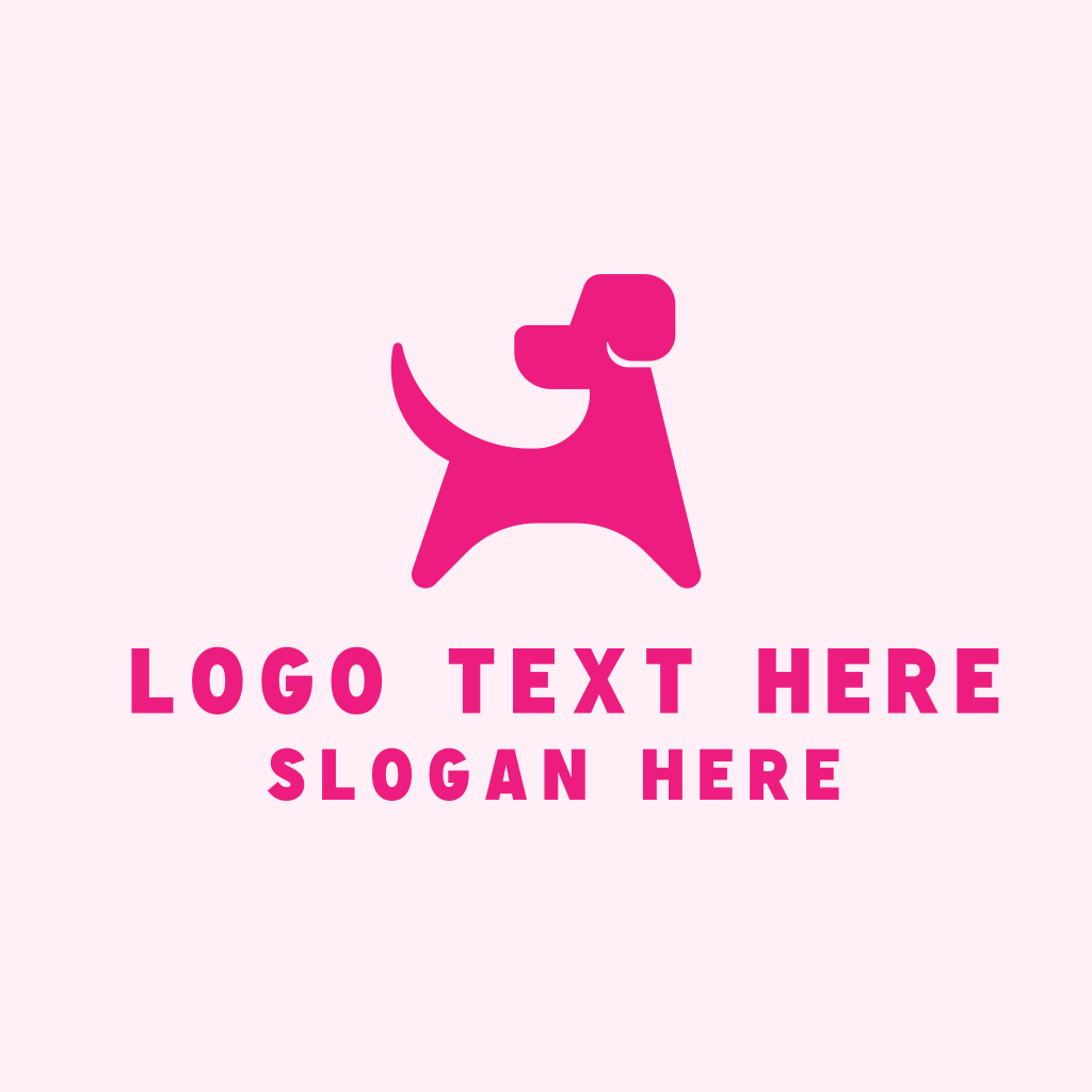 Pink Dog Logo | BrandCrowd Logo Maker | BrandCrowd