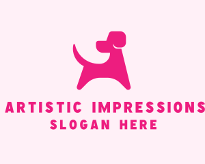 Pink Dog Veterinary logo design