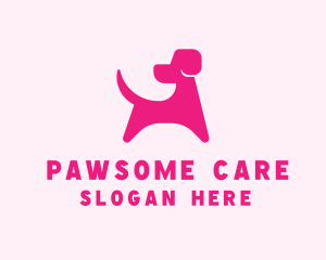 Pink Dog Veterinary logo design