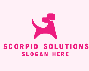 Pink Dog Veterinary logo design