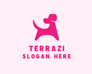 Pink Dog Veterinary logo design