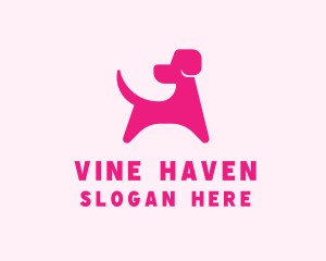 Pink Dog Veterinary logo design