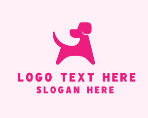 Pooch - Pink Dog Veterinary logo design