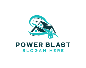 House Power Washing Disinfection logo design