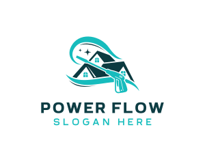 House Power Washing Disinfection logo design