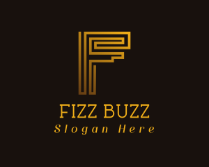 Generic Gold Letter F logo design