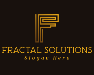 Generic Gold Letter F logo design