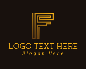Influencer - Generic Gold Letter F logo design