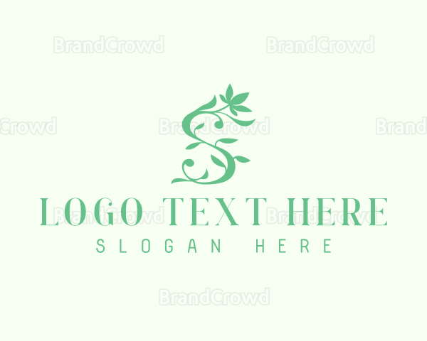 Natural Flower Beauty Letter S Logo