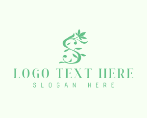 Essential Oils - Natural Flower Beauty Letter S logo design