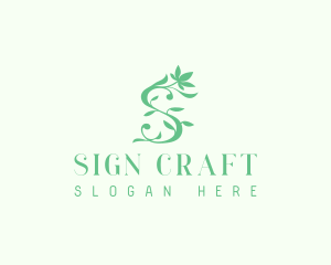 Natural Flower Beauty Letter S logo design