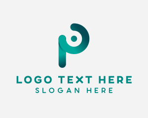 Letter Be - Modern Company Letter P logo design