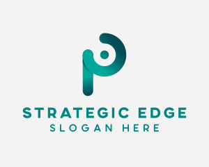 Online - Modern Company Letter P logo design