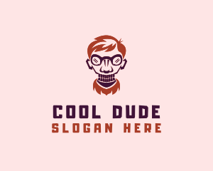 Dude - Male Geek Scientist logo design