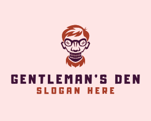 Male - Male Geek Scientist logo design