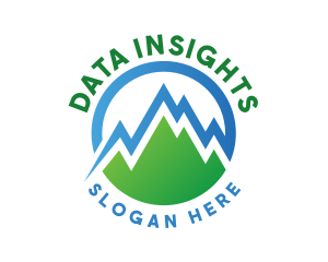 Statistics - Mountain Statistic Hill logo design