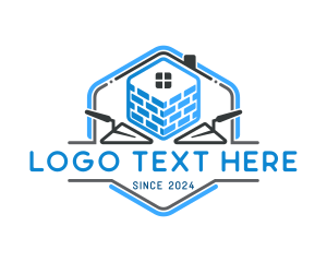 Brick Layering Trowel logo design