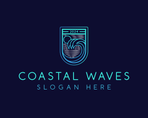 Ocean Beach Wave logo design