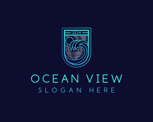 Ocean Beach Wave logo design