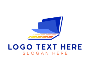 Laptop - Ebook Online Class Learning logo design