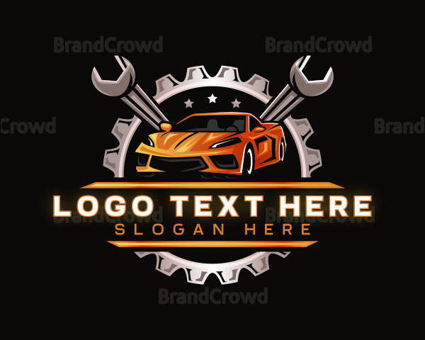 Car Garage Wrench Logo