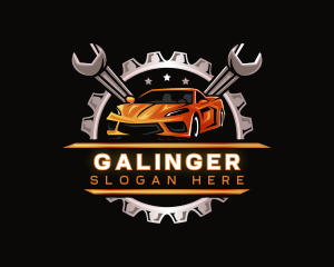 Dealership - Car Garage Wrench logo design