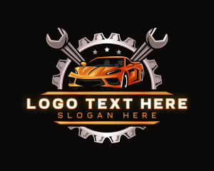 Cogwheel - Car Garage Wrench logo design