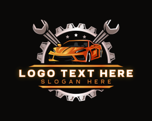 Car Garage Wrench Logo