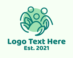 Organic Products - Vegan Leaf People logo design