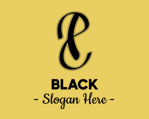 Black P & S Monogram logo design
