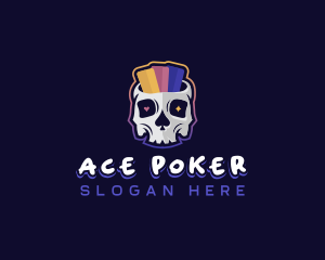 Poker - Skull Gaming Casino logo design