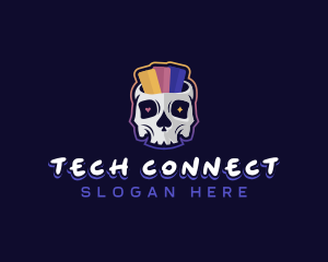 Streamer - Skull Gaming Casino logo design