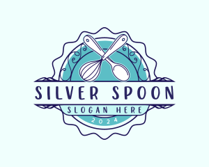 Baking Spoon Whisk logo design