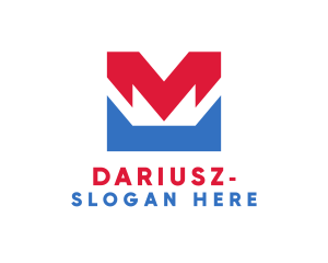 Modified - Red Blue M logo design