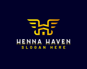 Aviation Wings Letter H logo design