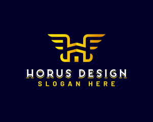 Aviation Wings Letter H logo design