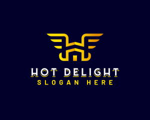 Aviation Wings Letter H logo design