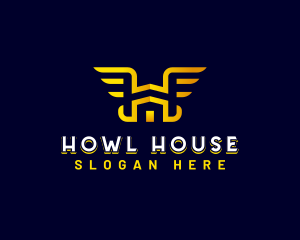 Aviation Wings Letter H logo design