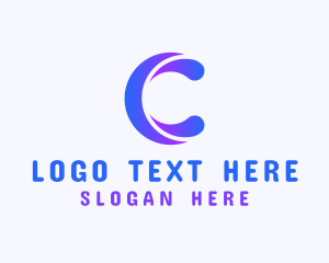 Modern Media Letter C logo design