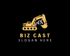 Builder Excavator Mountain Logo