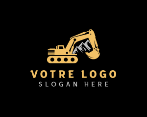 Builder Excavator Mountain Logo