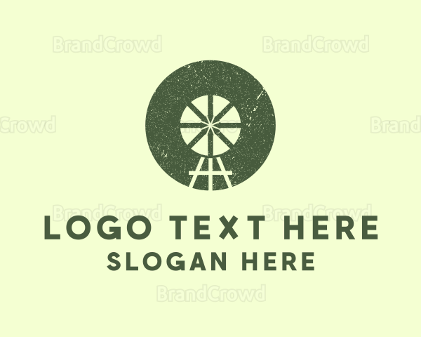 Rustic Windmill Farm Logo