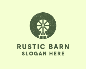 Rustic Ranch Windmill logo design