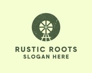 Rural - Rustic Ranch Windmill logo design