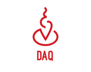 Vape - Abstract Red Smoke Fire logo design